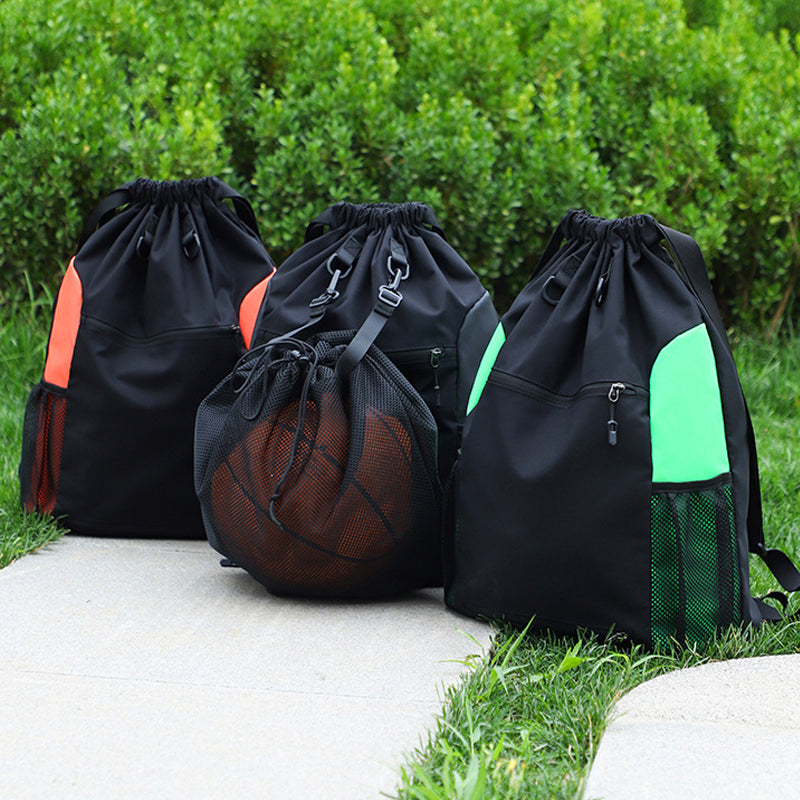 Einfarbiger Sportrucksack mit Kordelzug aus Nylon