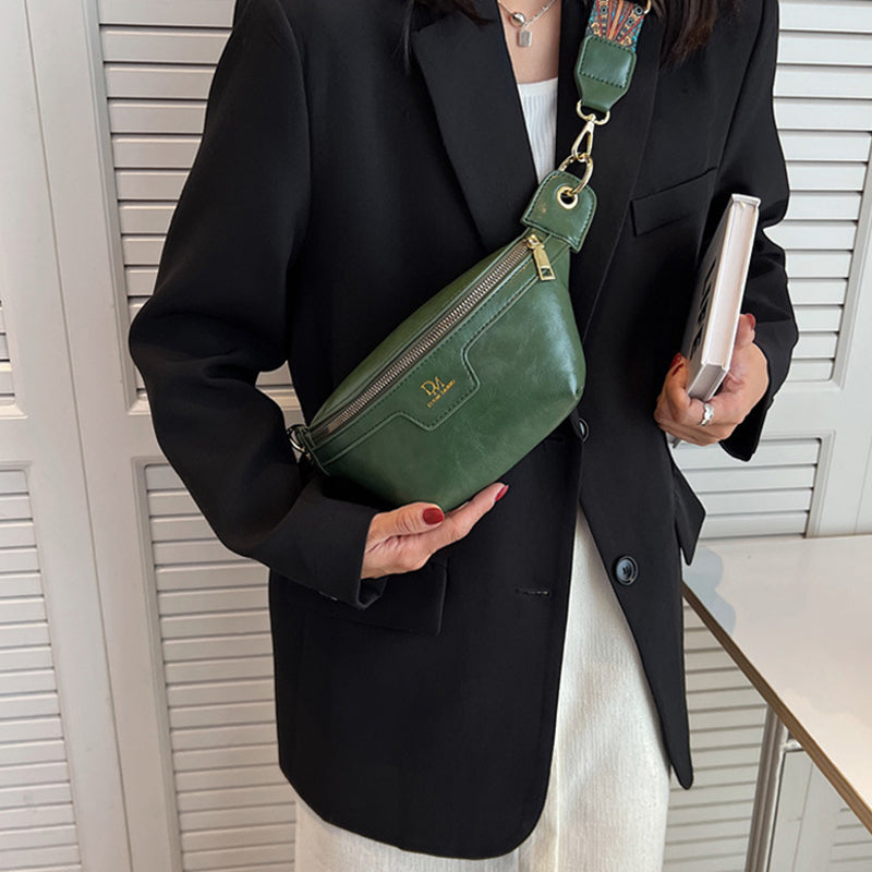 Gürteltasche im koreanischen Stil mit karierten Nähten