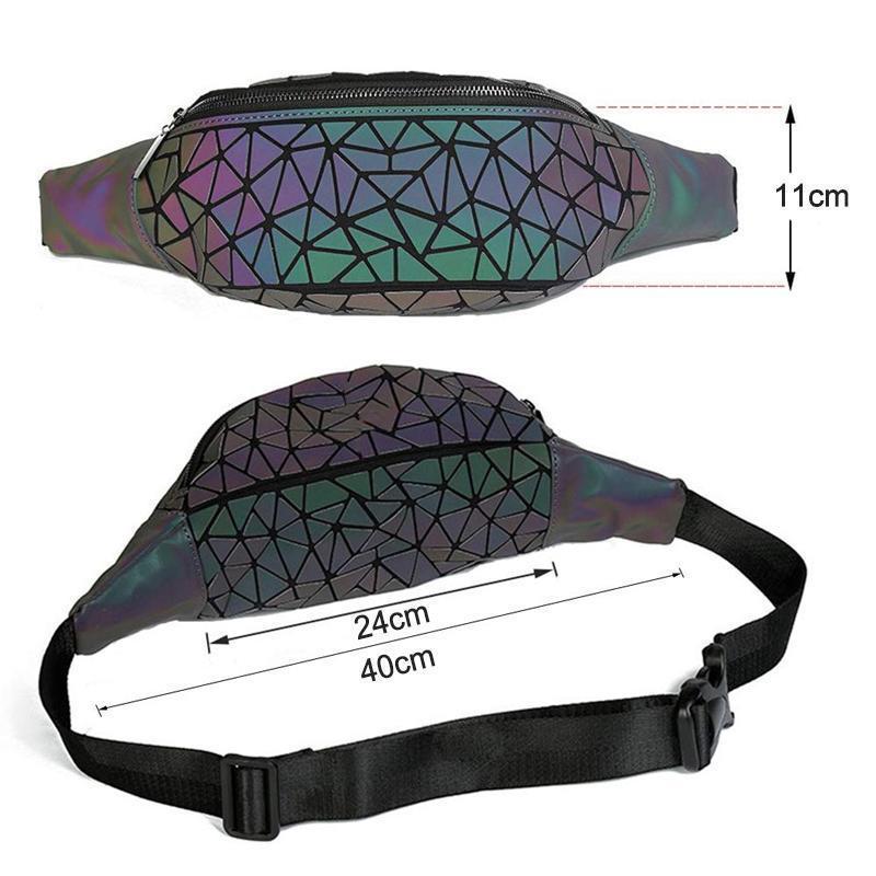 Leuchtende Tasche mit geometrischem Stil