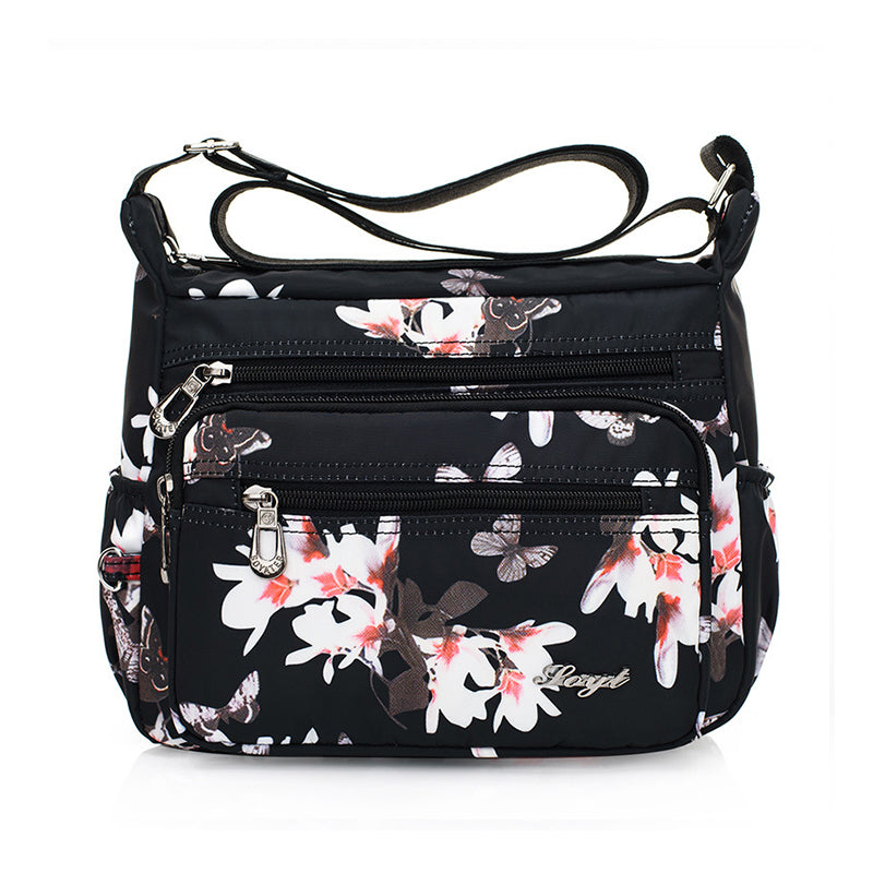 Lässige Leichte Blumen-Umhängetasche Aus Nylon