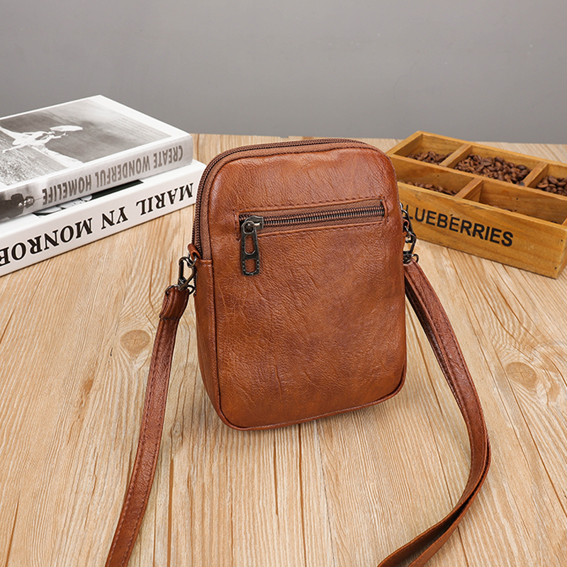 Retro-Handtasche aus weichem Leder
