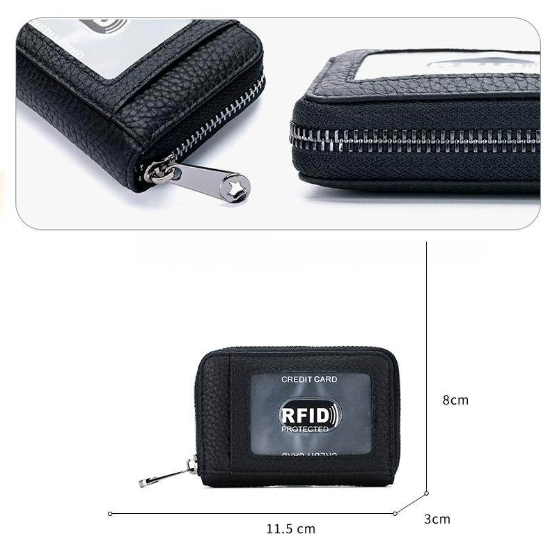 RFID Kleines Geldbörse mit Reißverschluss