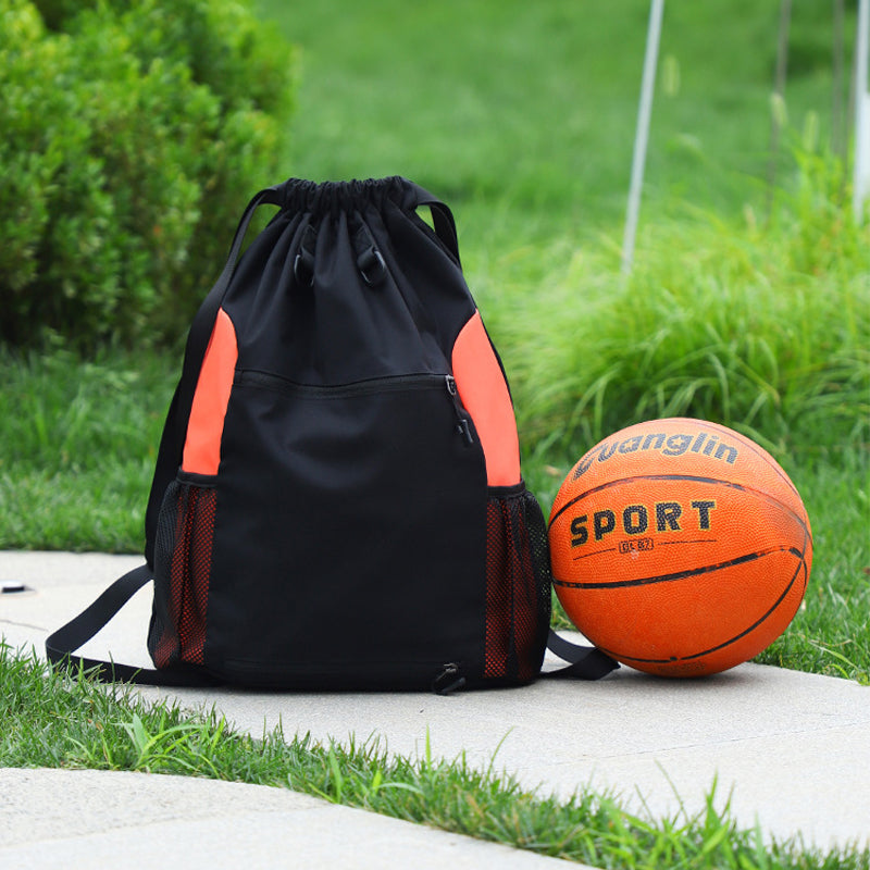 Einfarbiger Sportrucksack mit Kordelzug aus Nylon