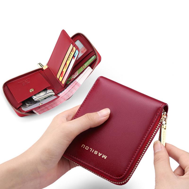 Kurze Multifunktionale Anti-Diebstahl-Brieftasche