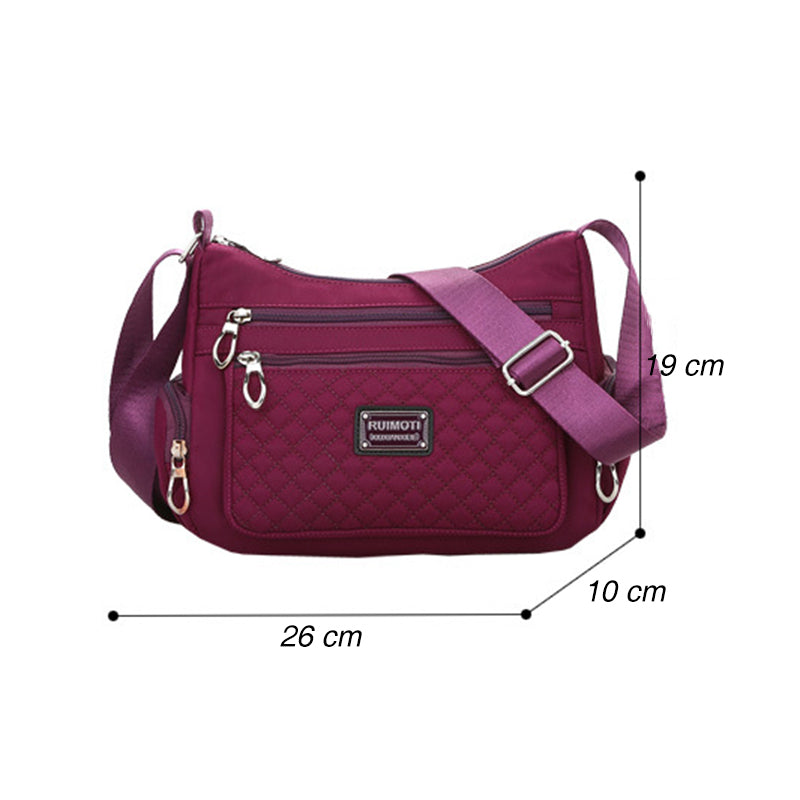 Damen lässige Schultertasche aus Nylon mit großem Fassungsvermögen