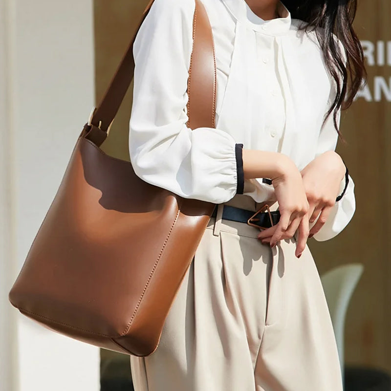 Damen modische Eimertasche mit großem Fassungsvermögen