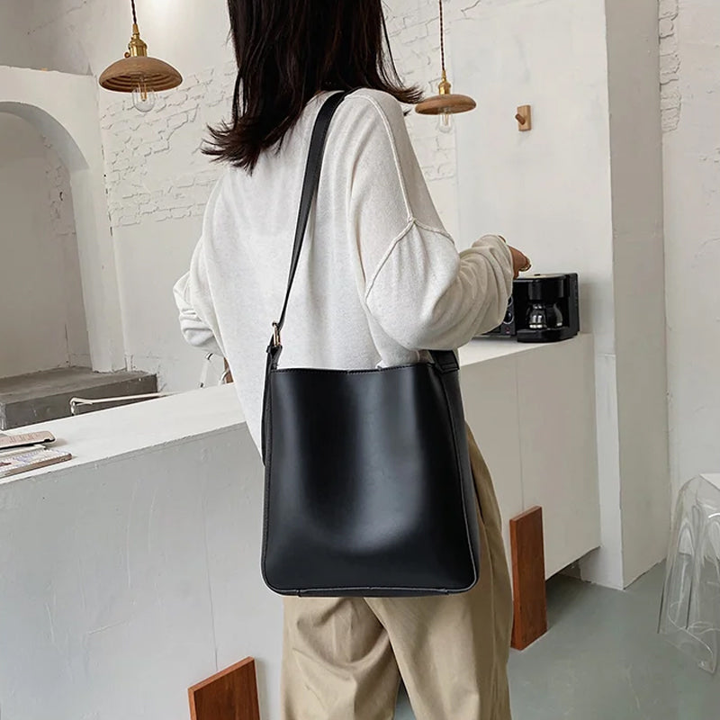 Damen modische Eimertasche mit großem Fassungsvermögen