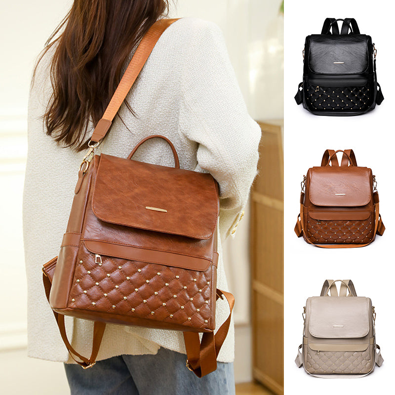 Diebstahlsichere Mehrzweck-Reisetasche aus weichem Leder