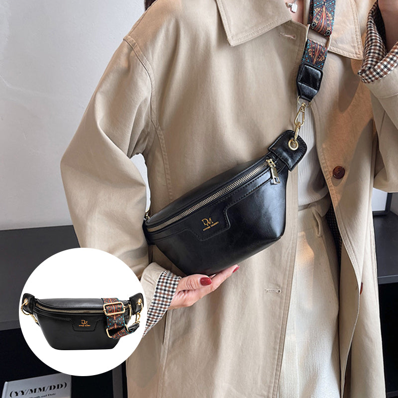 Gürteltasche im koreanischen Stil mit karierten Nähten