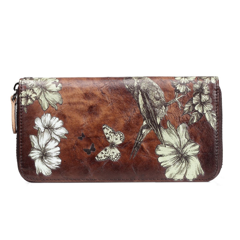 Damen Geldbörse Mit Vintage-Print