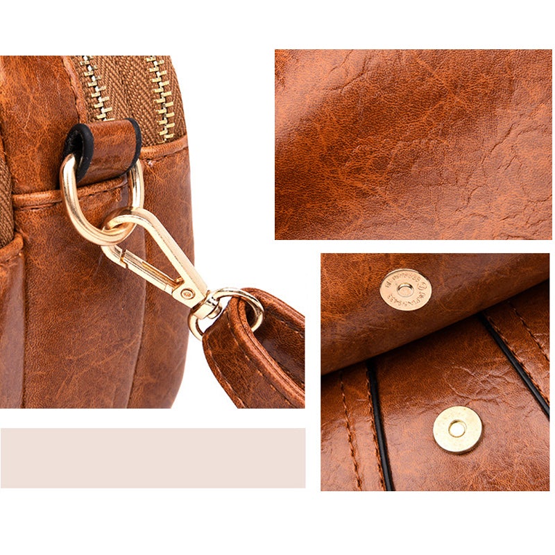 Damen Vielseitige Umhängetasche aus weichem Leder