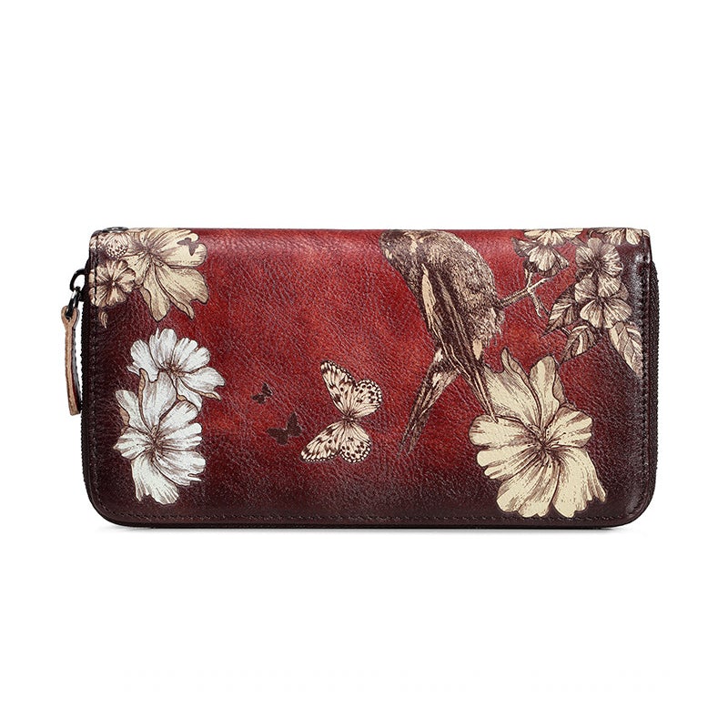Damen Geldbörse Mit Vintage-Print