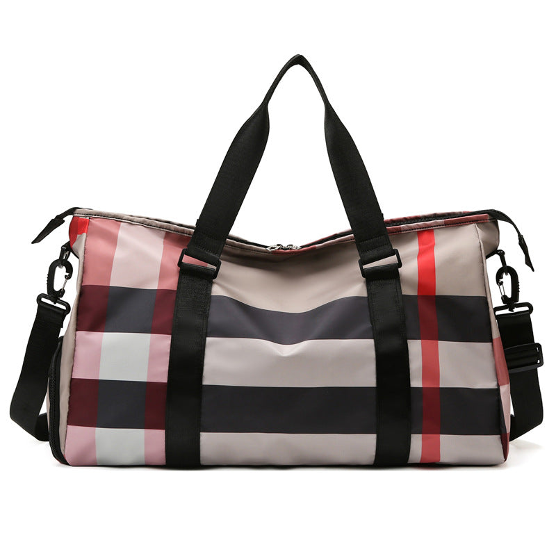 Neue multifunktionale modische karierte Sportreisetasche