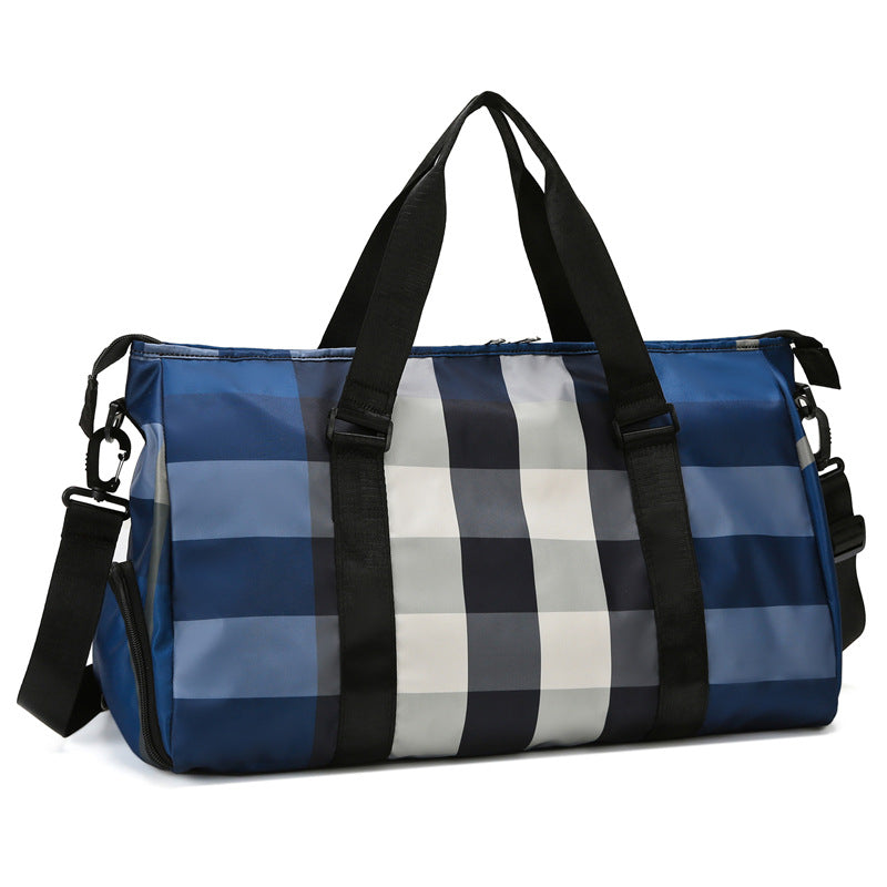 Neue multifunktionale modische karierte Sportreisetasche
