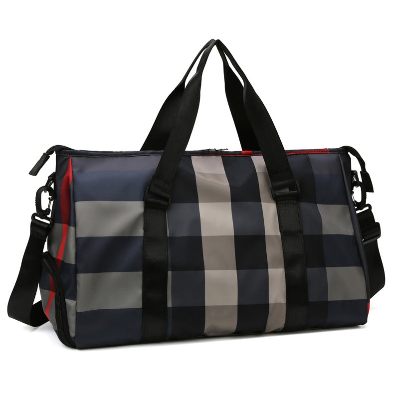 Neue multifunktionale modische karierte Sportreisetasche