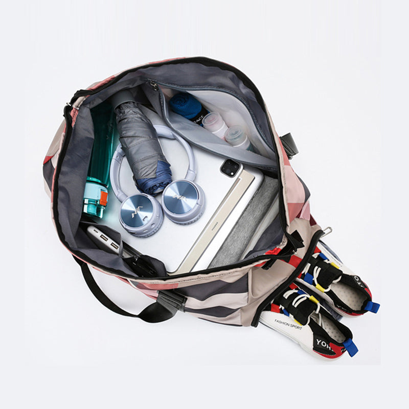 Neue multifunktionale modische karierte Sportreisetasche