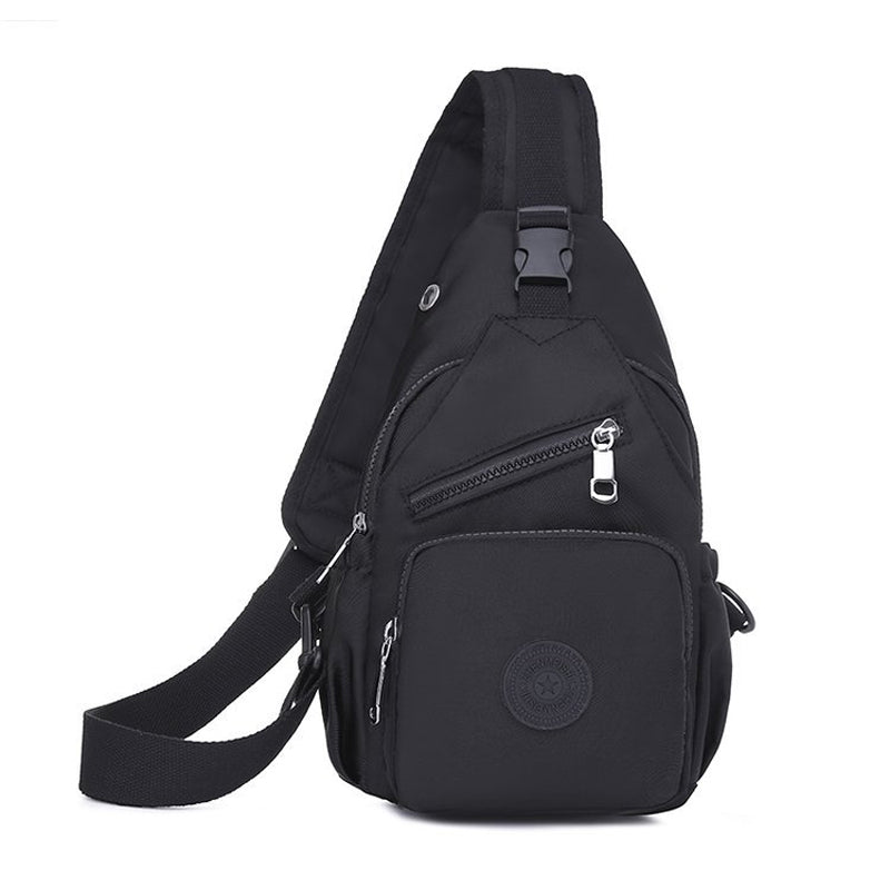 Damen-Schultertasche aus Segeltuch mit mehreren Taschen