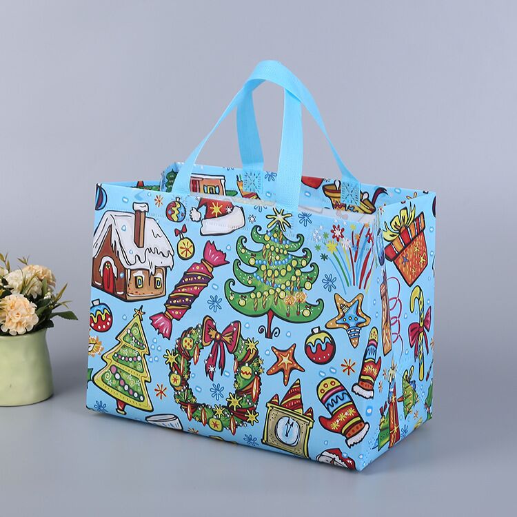🎁Weihnachtsgeschenktüten Weihnachts Tragetaschen mit Griffen(Mehre Kaufe bekommt man ungleiche Farben)