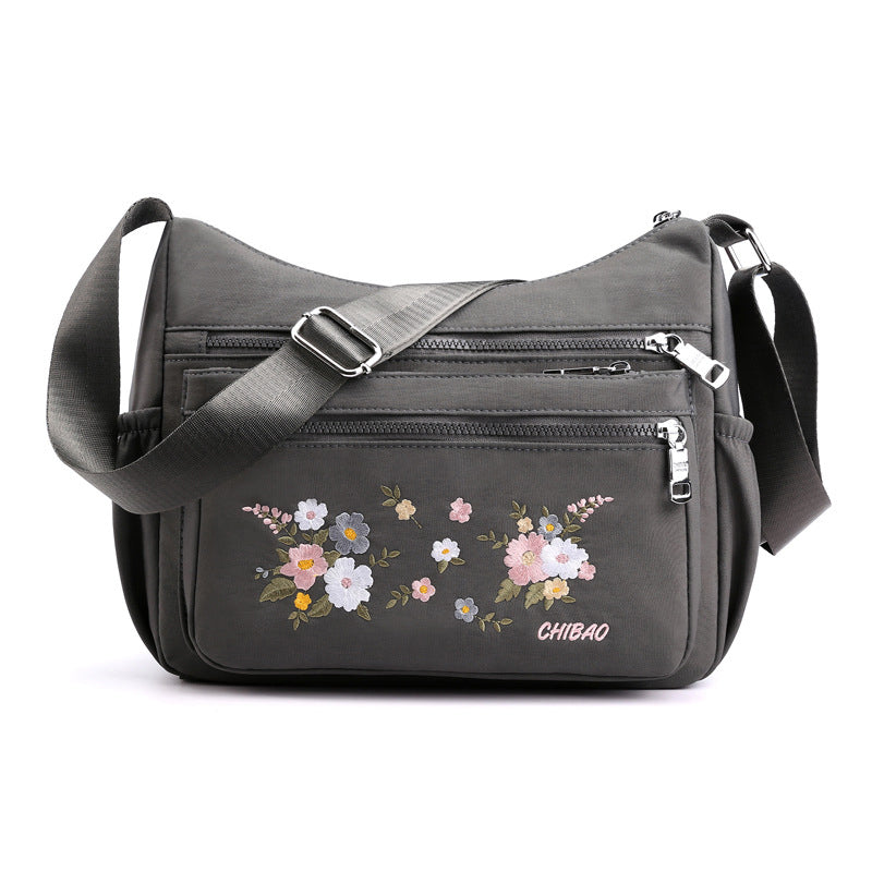 Damen modische bestickte Umhängetasche mit Blumenmuster