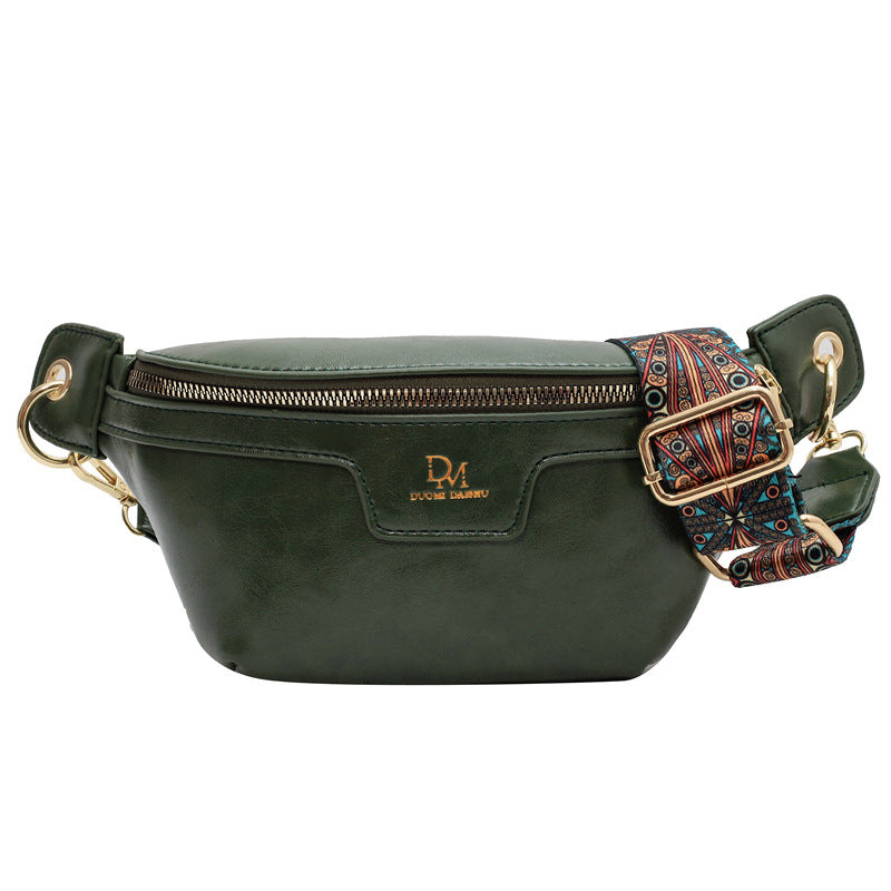 Gürteltasche im koreanischen Stil mit karierten Nähten