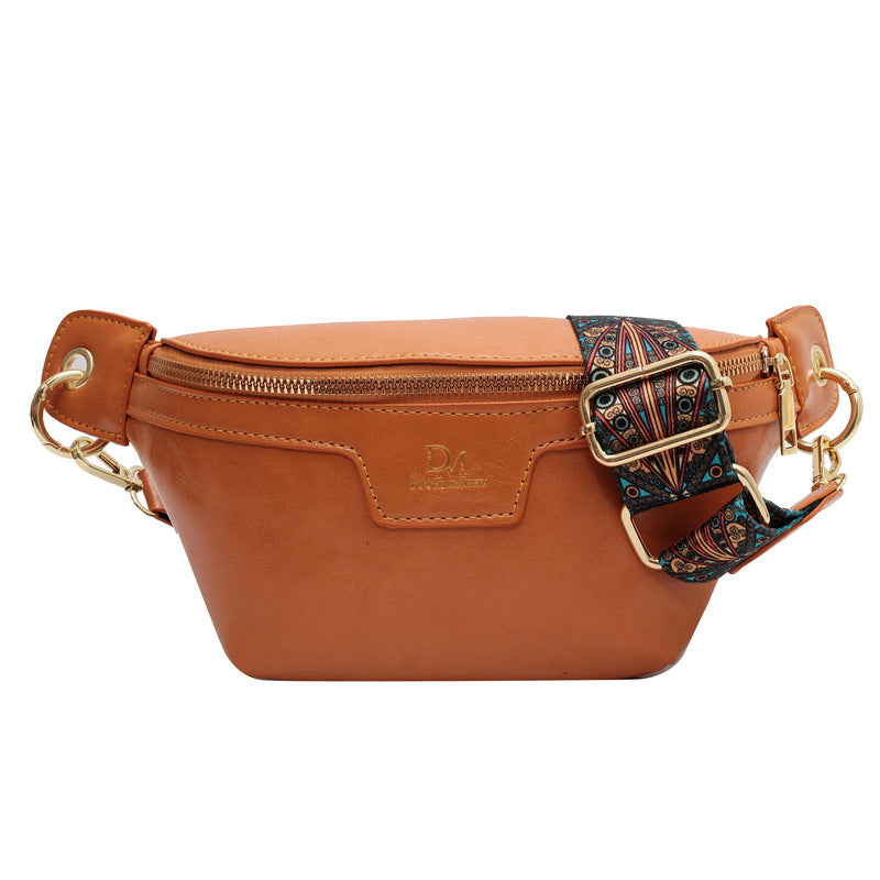 Gürteltasche im koreanischen Stil mit karierten Nähten
