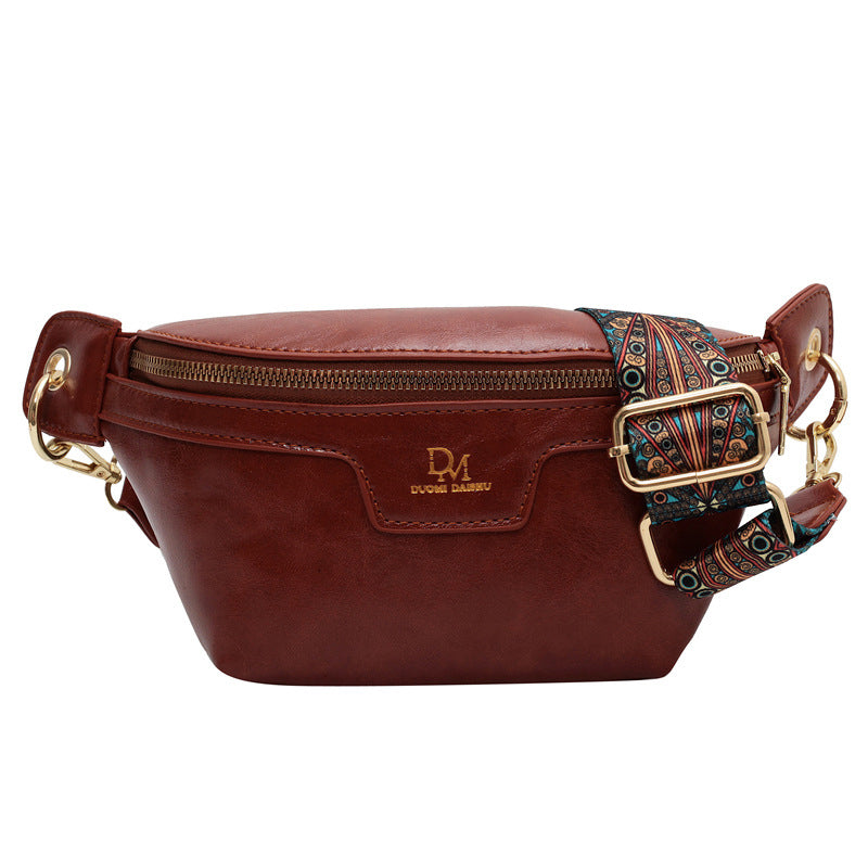 Gürteltasche im koreanischen Stil mit karierten Nähten