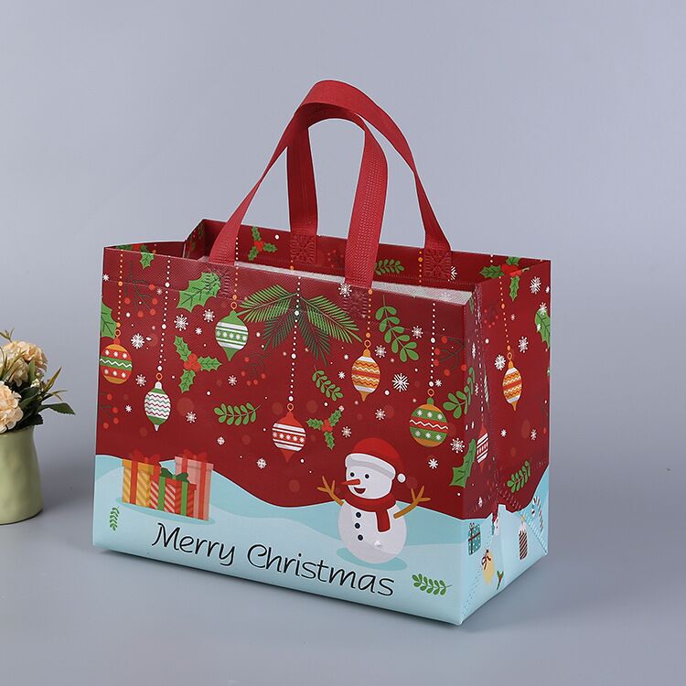 🎁Weihnachtsgeschenktüten Weihnachts Tragetaschen mit Griffen(Mehre Kaufe bekommt man ungleiche Farben)