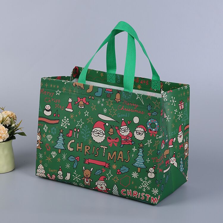 🎁Weihnachtsgeschenktüten Weihnachts Tragetaschen mit Griffen(Mehre Kaufe bekommt man ungleiche Farben)