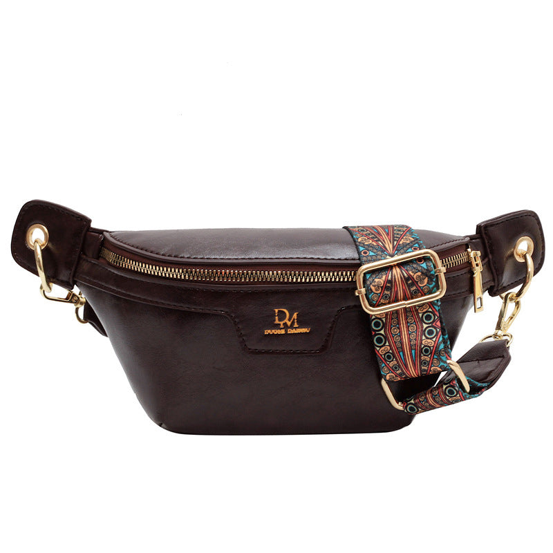 Gürteltasche im koreanischen Stil mit karierten Nähten