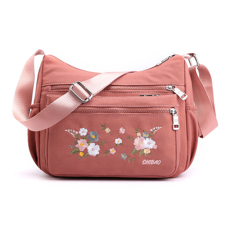 Damen modische bestickte Umhängetasche mit Blumenmuster