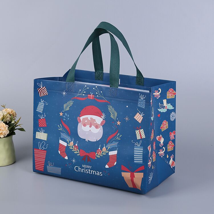 🎁Weihnachtsgeschenktüten Weihnachts Tragetaschen mit Griffen(Mehre Kaufe bekommt man ungleiche Farben)