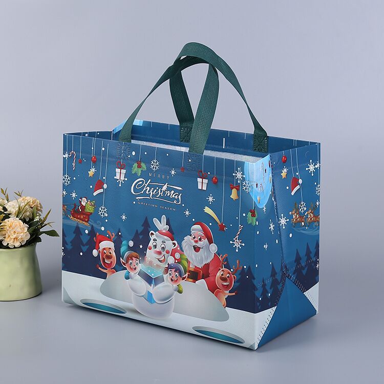 🎁Weihnachtsgeschenktüten Weihnachts Tragetaschen mit Griffen(Mehre Kaufe bekommt man ungleiche Farben)